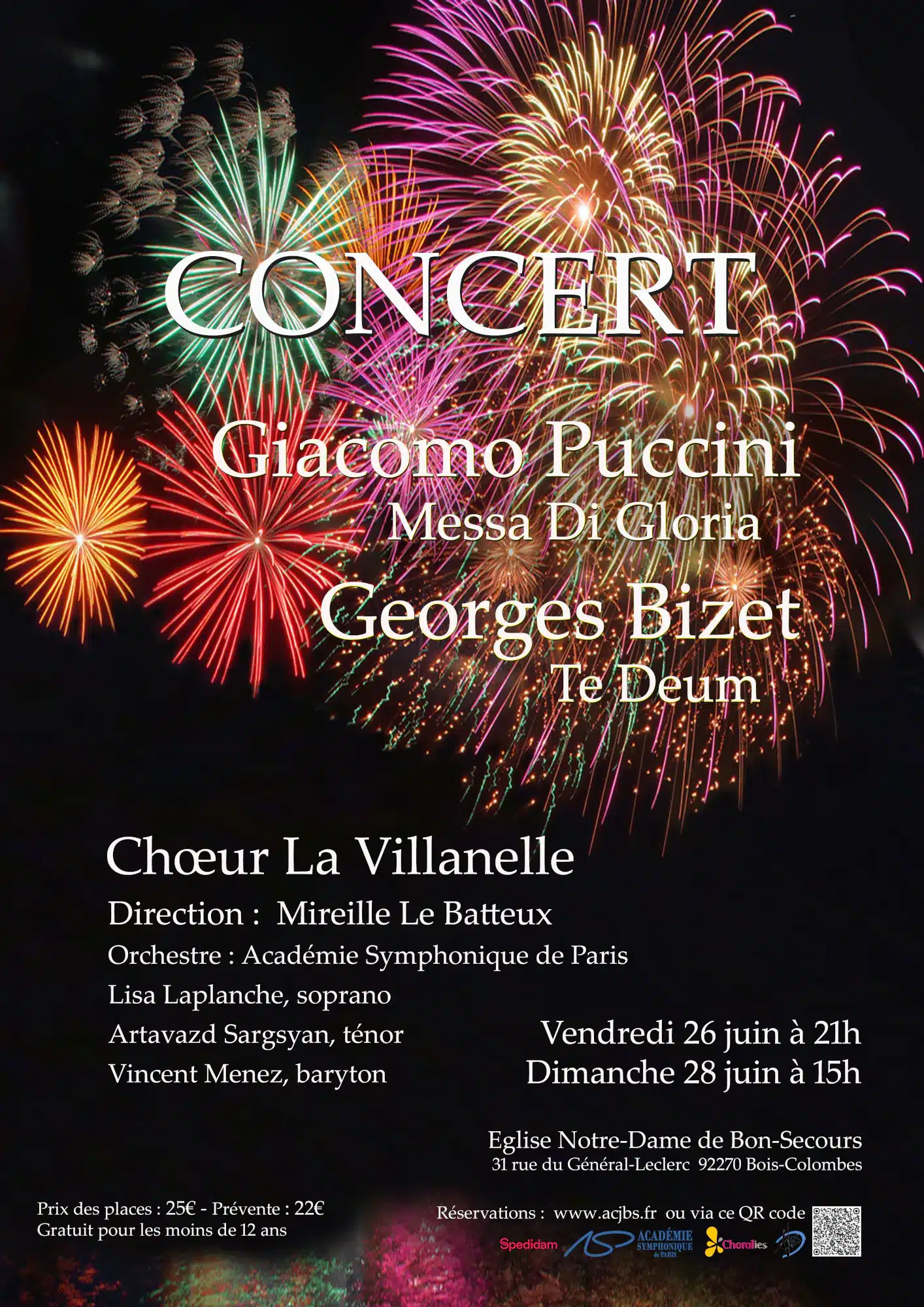 Concert du Chœur La Villanelle les 26 et 28 juin 2026