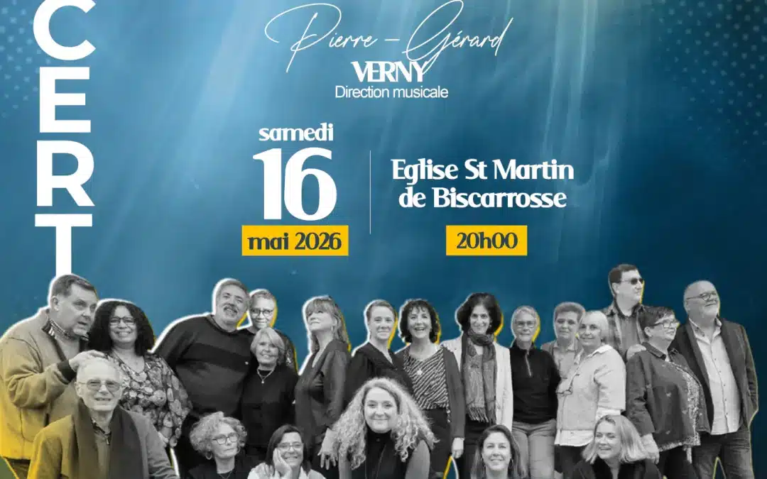 Concert de Sing and Swing le 16 mai 2026 à Biscarosse