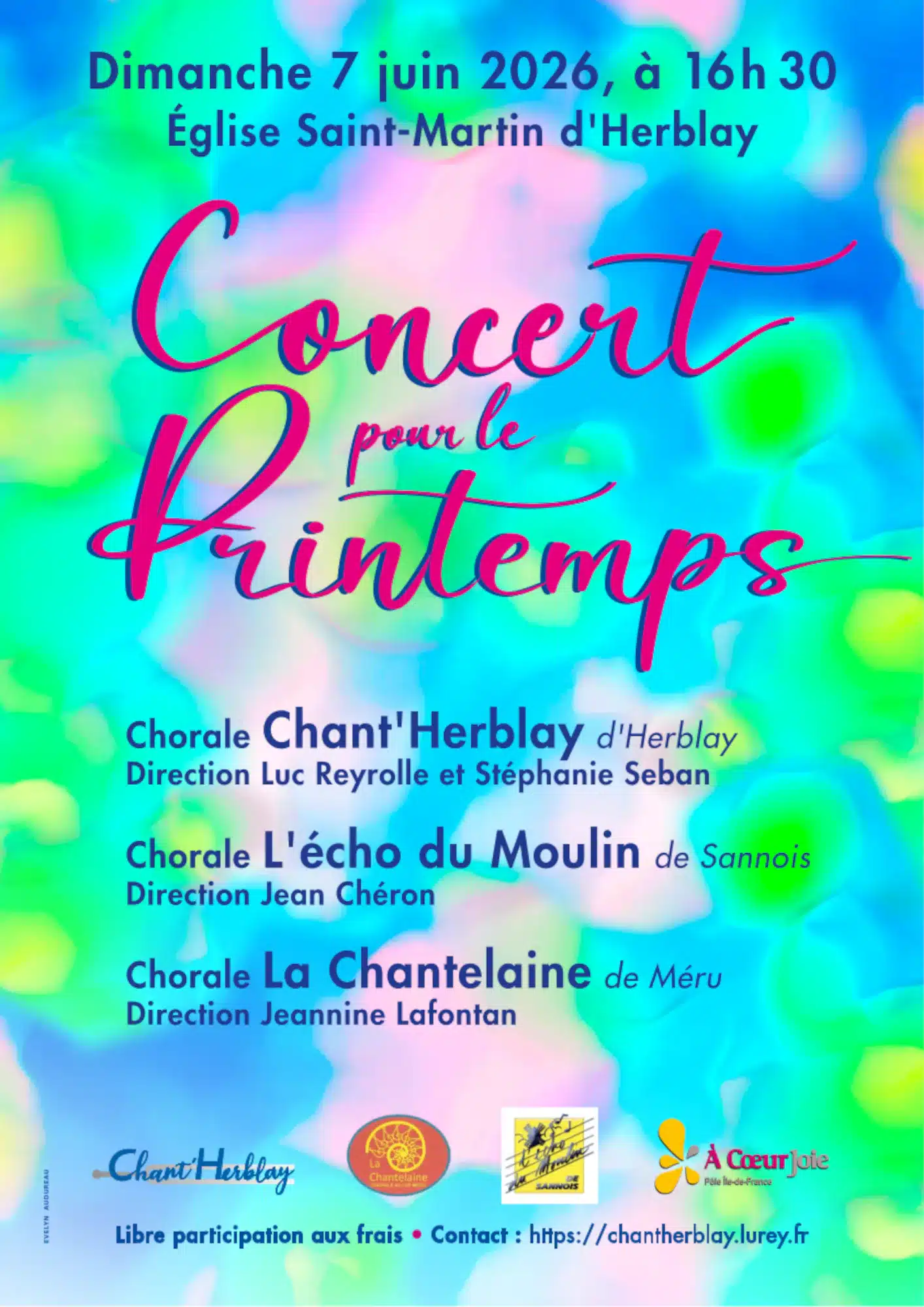 Concert pour le printemps avec les chorales : Chant'Herblay, L'Echo du Moulin, La chantelaine