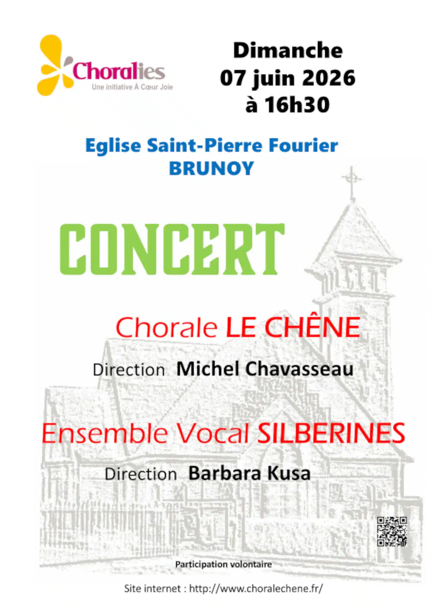 Concert de la Chorale Le Chêne le 7 juin 2026