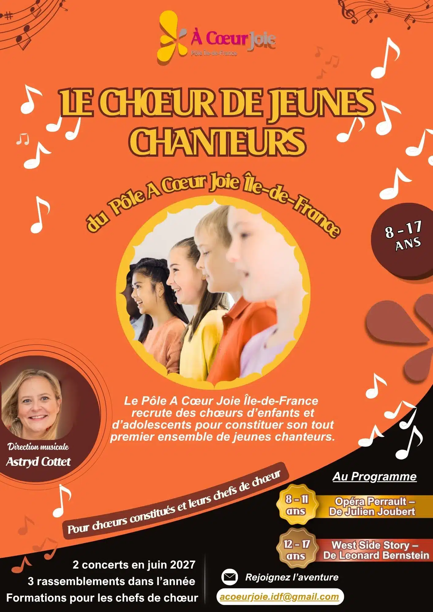 Recrutement pour le Chœur de Jeunes Chanteurs