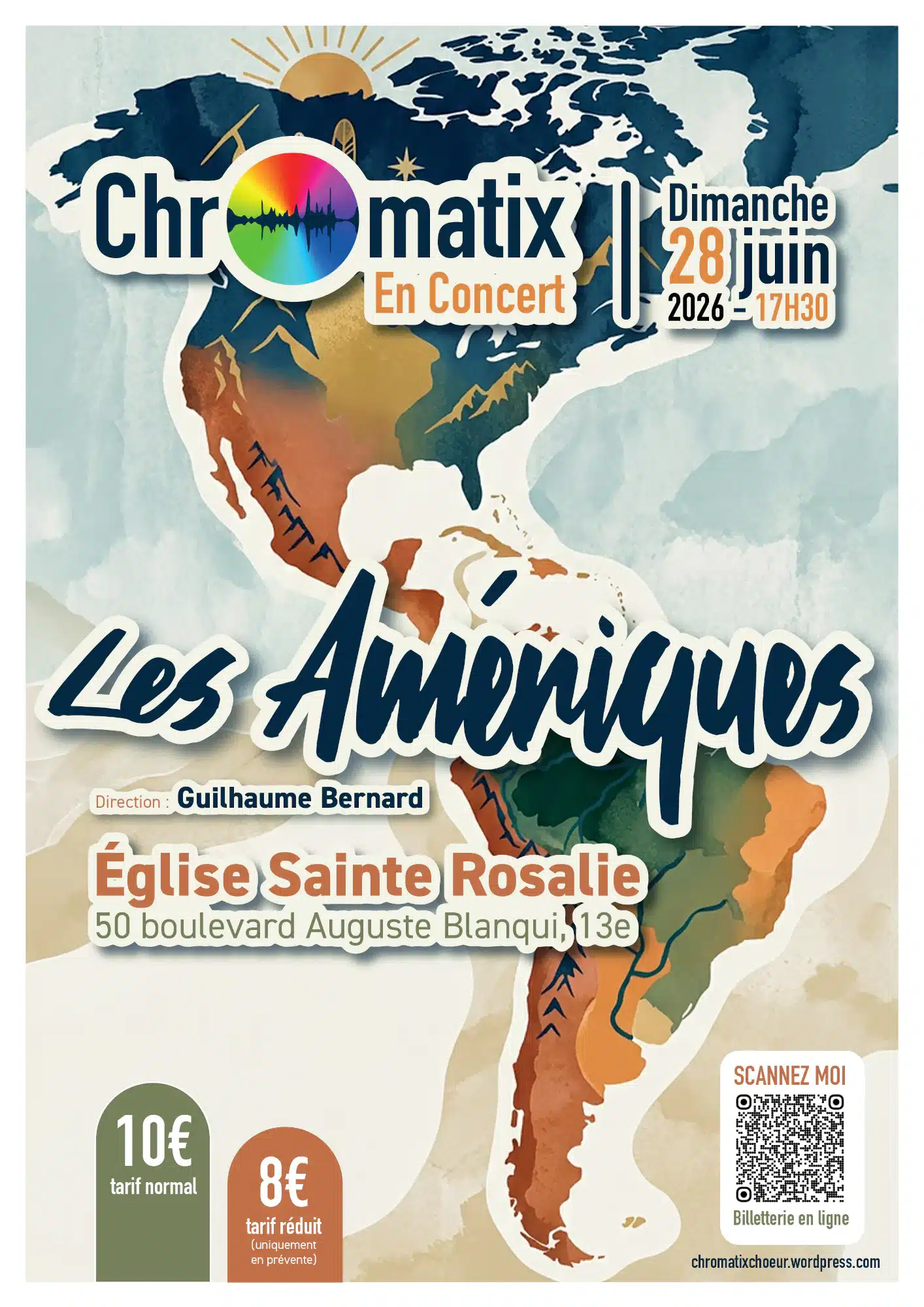 Concert "Les Amériques" de la chorale Chromatix le 28 juin 2026