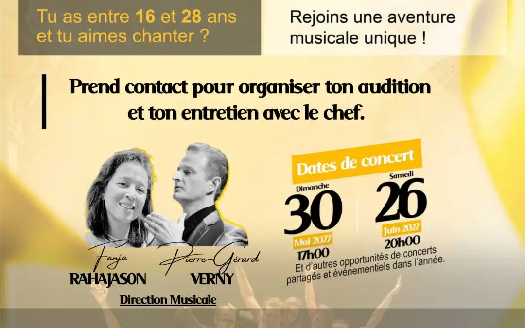 le Chœur Régional des Jeunes Ile-de-France recrute