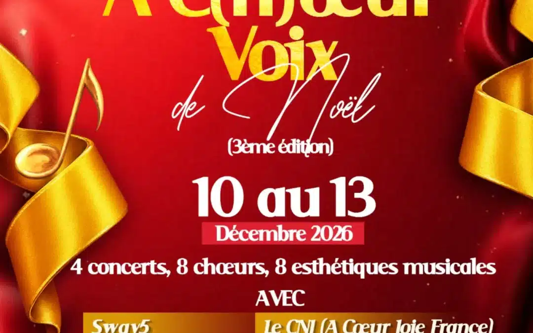 4 concerts du Festival à chœur voix du 10 au 13 décembre 2026