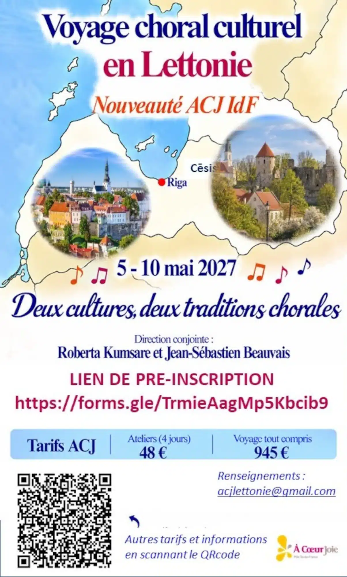 Affiche Lettonie Préinscription
