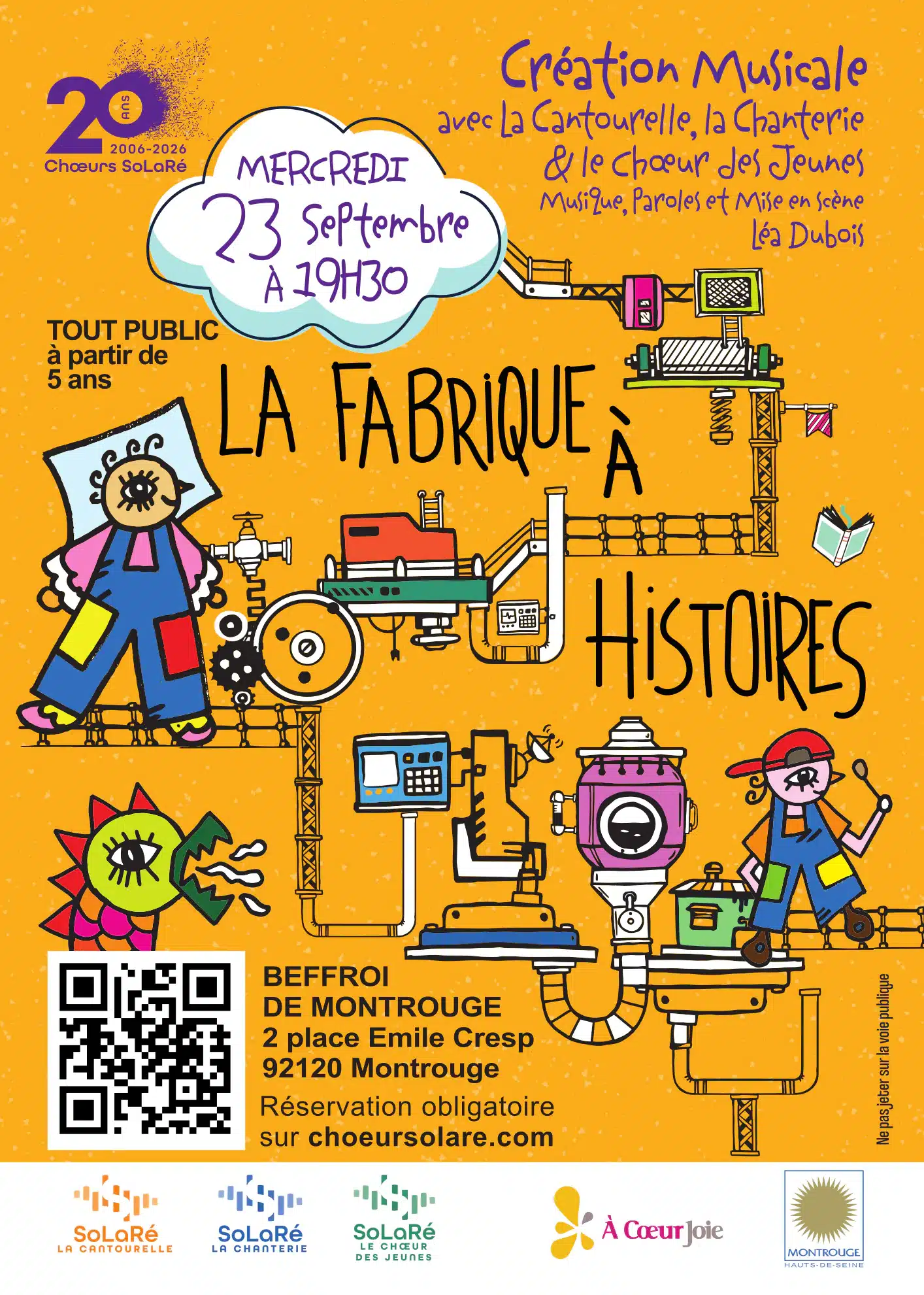 Concert La Fabrique à Histoire le 23 septembre 2026 à 19h30