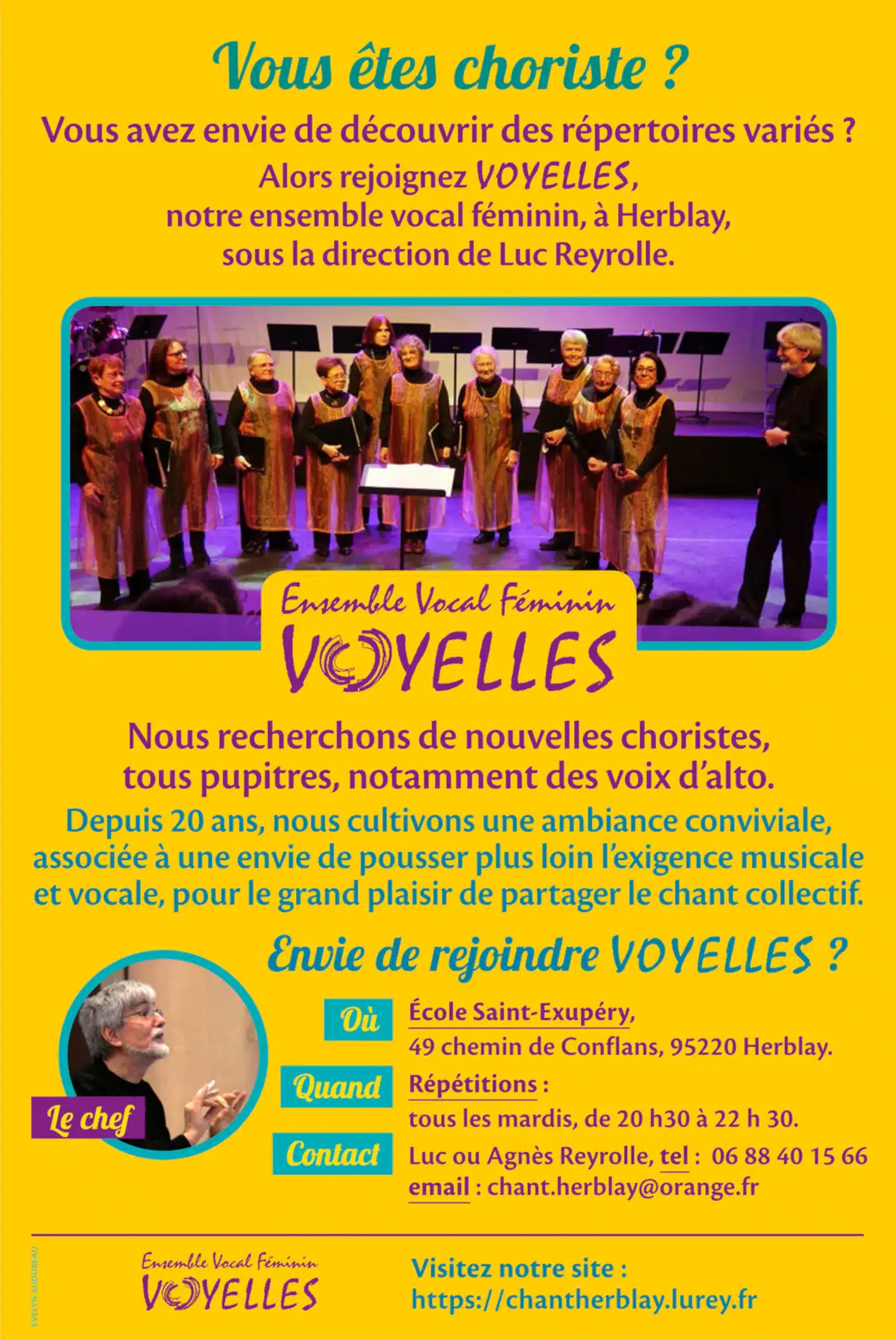 L'Ensemble Vocal Féminin Voyelles recrute