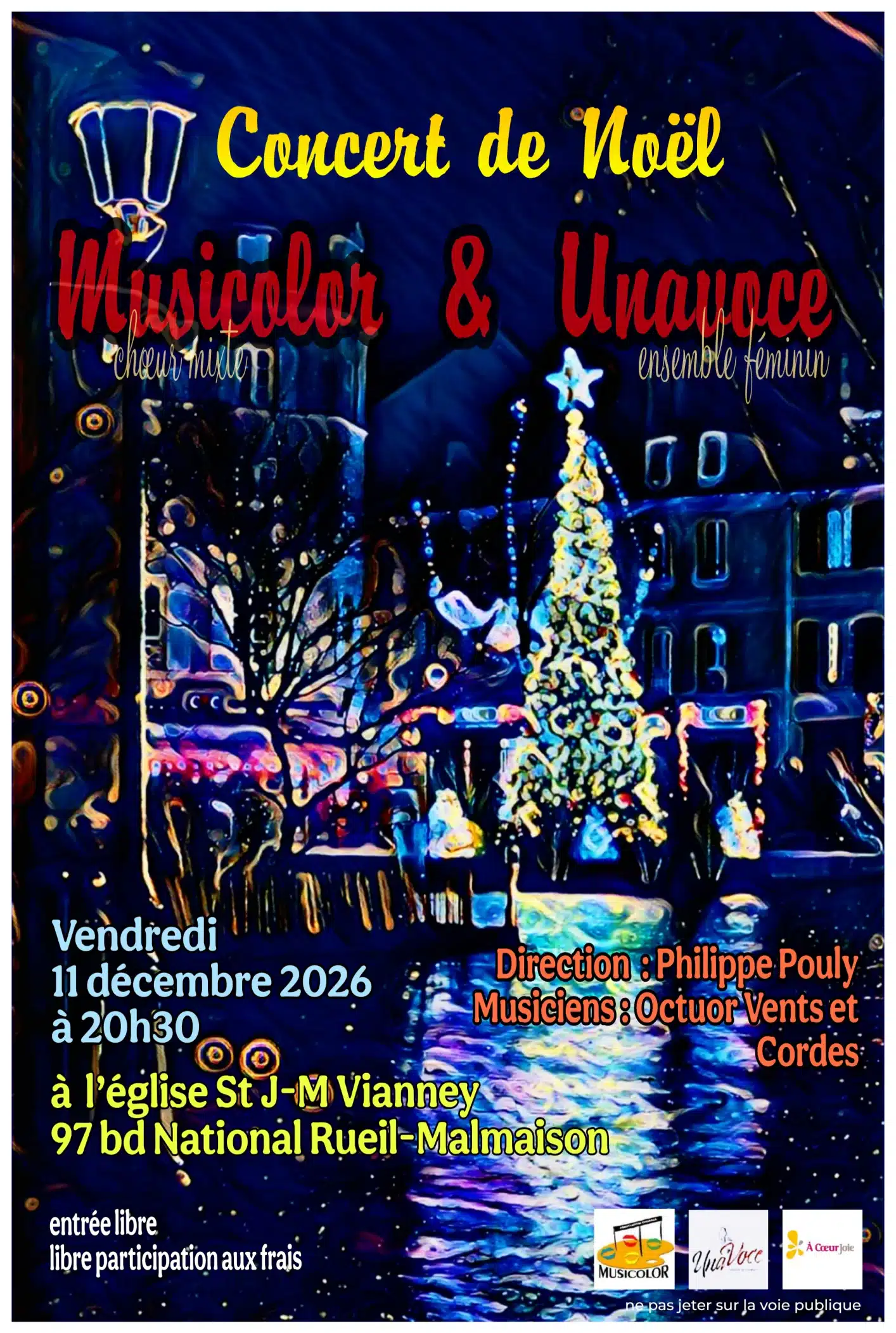 Concert de Noël par Musicolor & Unavoce le 11 décembre 2026